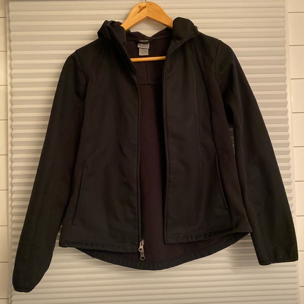 Black Zip Up Champion Runners Jacket